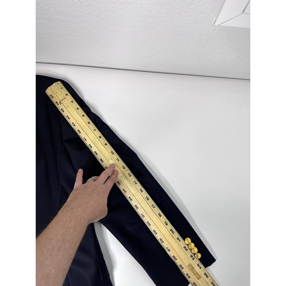 Lauren Ralph Lauren Men's Blazer Sport Coat 100% Wool 2 Button Navy Blue 42R - Picture 9 of 11